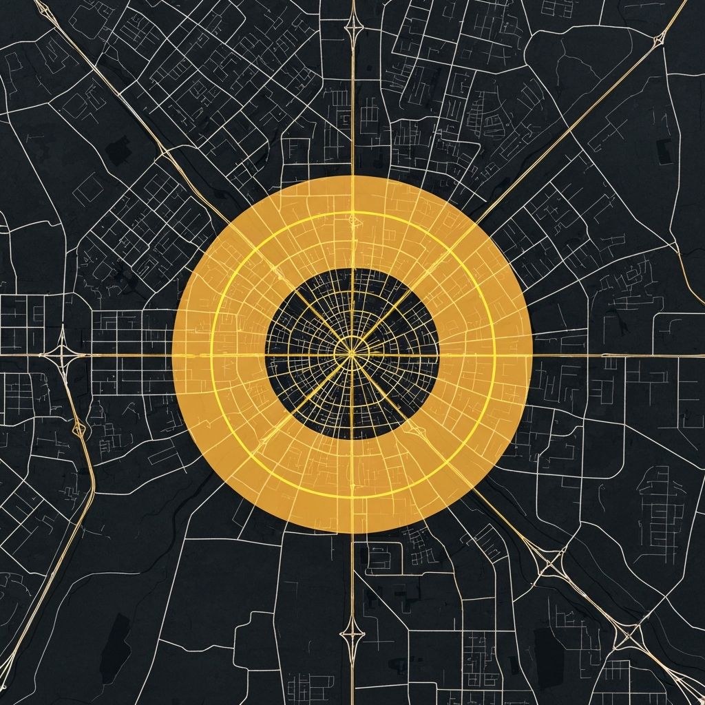 Mapa de cobertura do serviço de guincho